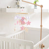 Baby Crib Mobile Rattle Toy 0-12Months Infant Soft Felt Teddy Velvet Pink Bear Bed Bell Hanging Toy Holder Bracket Crib Girl Toy