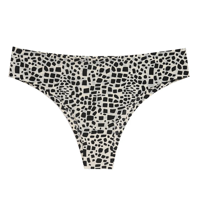 TrowBridge 3PCS/Set Women's Panties Fashion Leopard Bikini Sexy Thongs Seamless Underwear Satin Lingerie Sport Fitness G-Strings