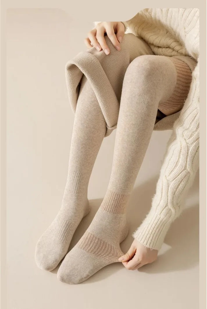 New Women Black White Knee High Lolita Socks Lady Female Over Knee Cute Long Sock Solid Color Stockings For Women