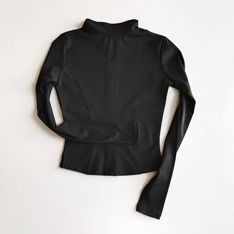 Women BUM New Sculpting Jacket Running Elasticity Yoga Jacket Slim Top Coat Women's Sports Jacket Gym Long Sleeves Women Zipper