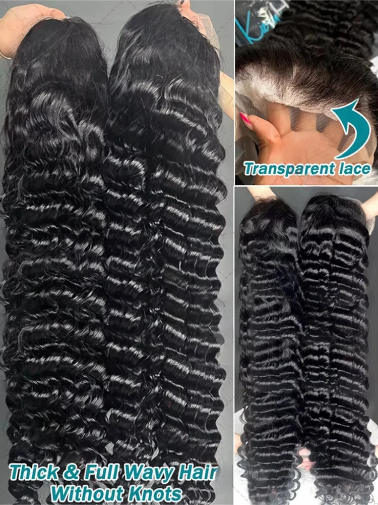 13x6 Hd Lace Frontal Wig Loose Deep Wave Curly Human Hair 100% Preplucked 13x4 Water Wave Front Wigs For Black Women Brazilian