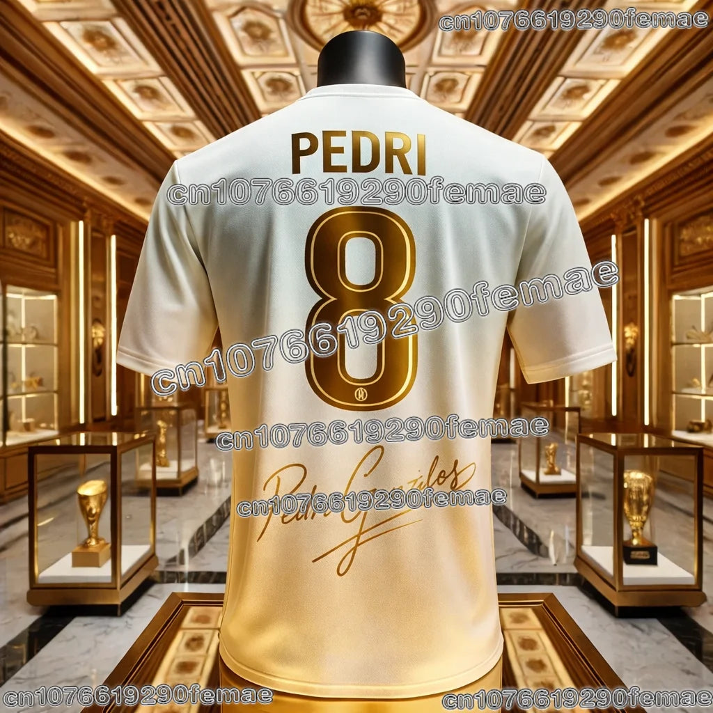 2026 Special Edition Pedri No.8 Football Jersey Fan Favorite Soccer Shirt Quick Dry Breathable Comfortable Short Sleeve Training