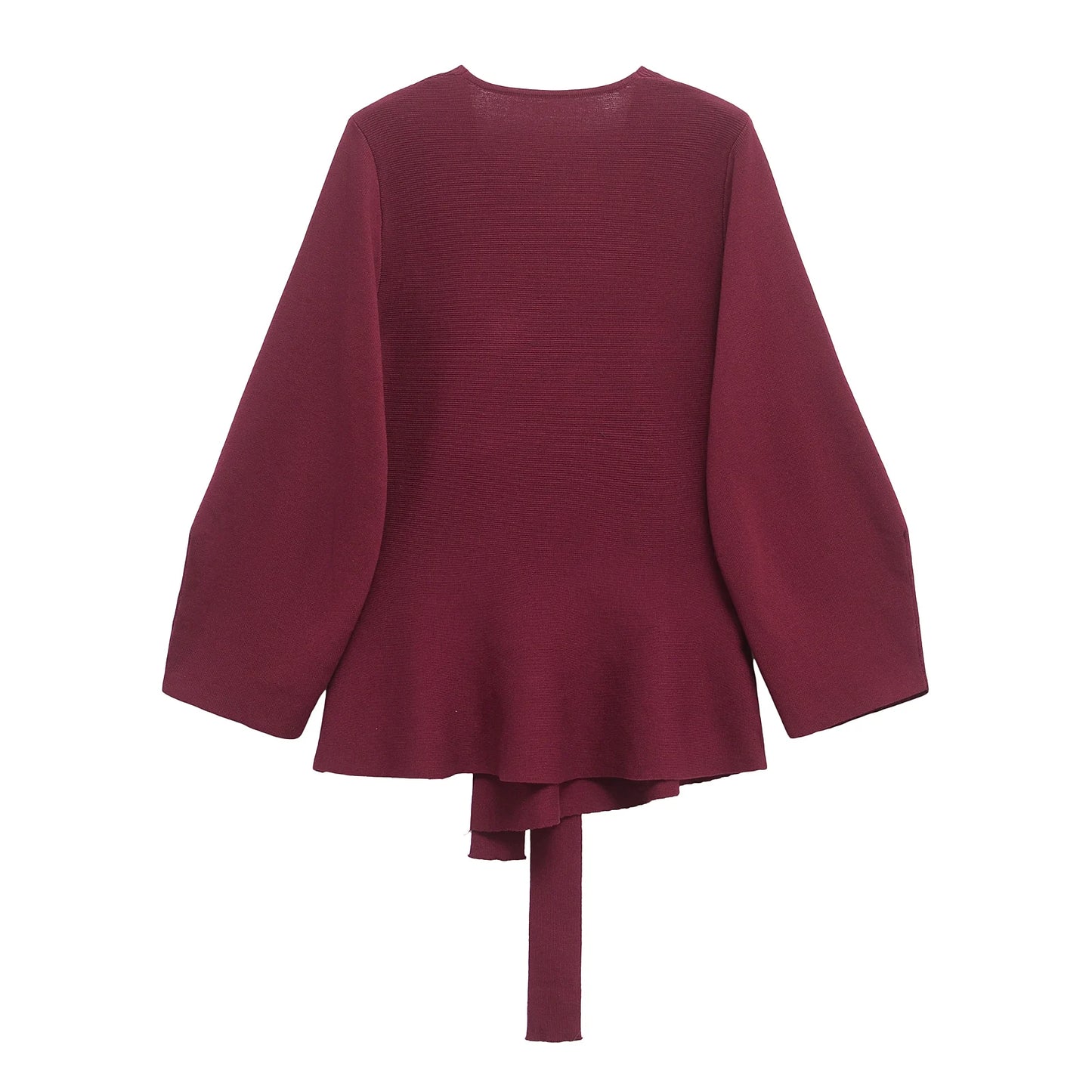 TRAFSHE Spring Women Shoulder Pad Belt Knit Blazer Women Retro V-neck Long Sleeve Versatile Female Coat Women Clothes 9598/128