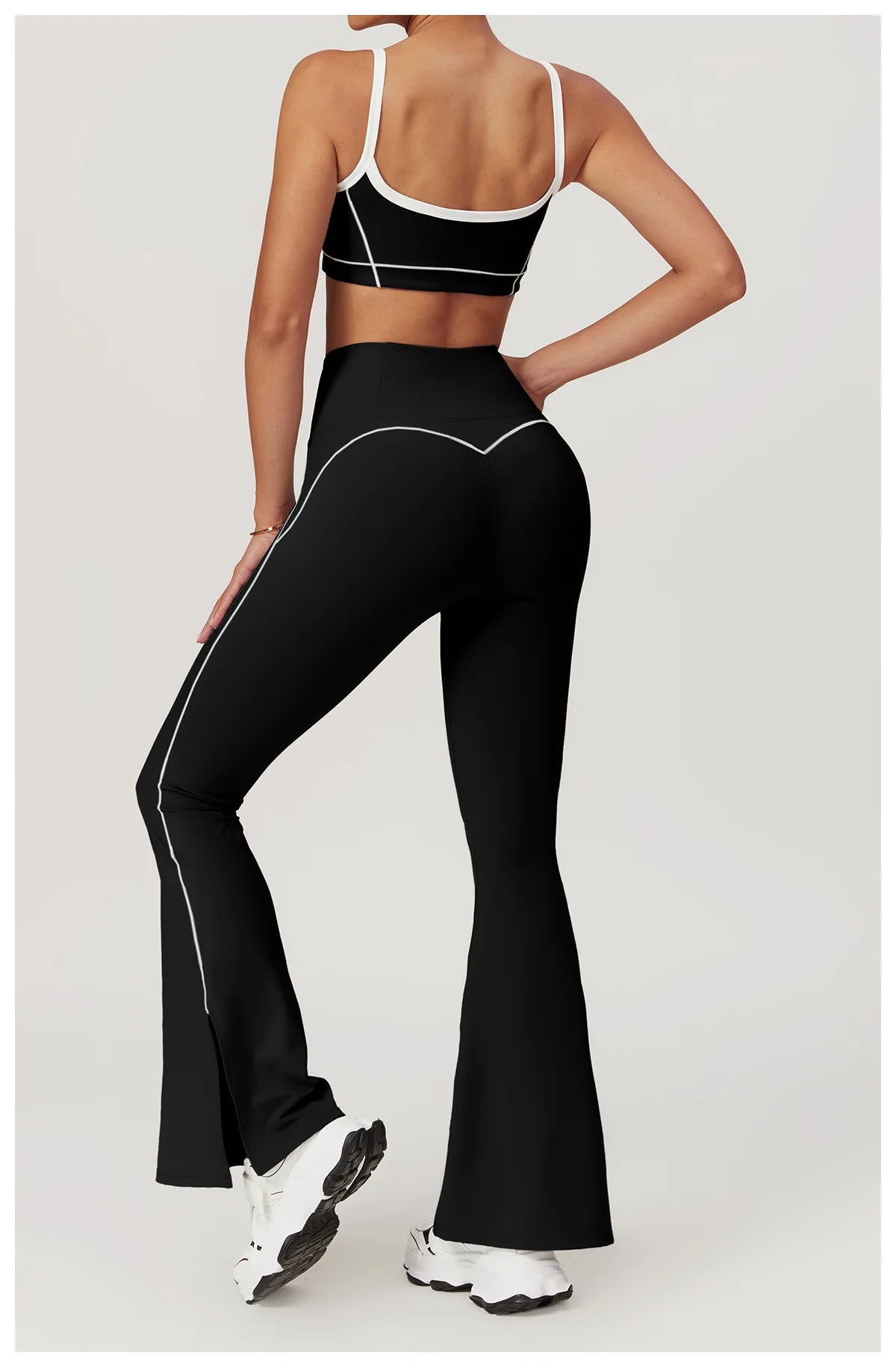 Yoga Set Women Sport Bra Gym Workout Legging High Waist Wide Flare Pant Fitness Sports Shorts Active Wear Suit