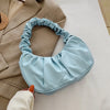 Fashion Pleated Handlebags for Women PU Cloud Bags Leisure Armpit Bag Shopping Shoulder Bags Dumpling Handbag Female Hand Bags