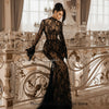 Thinyfull Mermaid Lace Arab Prom Dresses O-neck Full Sleeves Evening Gown 2025 Long Special Dress Robe De Soirée Customized