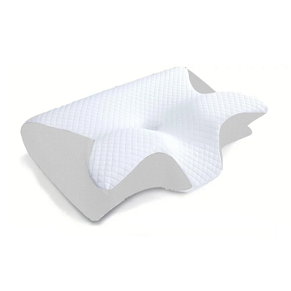 1 Stück Memory Foam Nackenstützkissen, 2-in-1 Ergonomisches Konturkissen für Nackenschmerzen, Konturierte Stützkissen, Nackenkissen