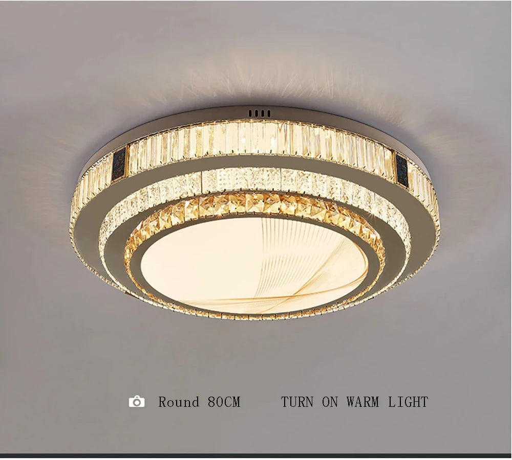 Luxury Ceiling Chandelier Gold Modern Led Lights Home Decor K9 Crystal Lustre for Living Room Bedroom Bathroom Home Appliance