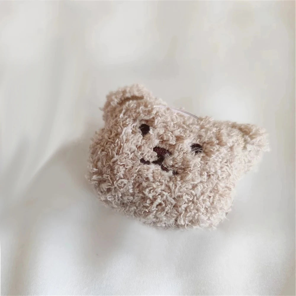Korea 3D Cute Warm Plush Bear For Magsafe Magnetic Phone Griptok Grip Tok Stand For iPhone Wireless Charging Holder Bracket Ring