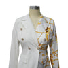 2024 Women Formal Jacket & Trousers Office Lady Outfits Autumn Women Two Pieces Set Print Blazer Coat & Pants Suit Sets Female