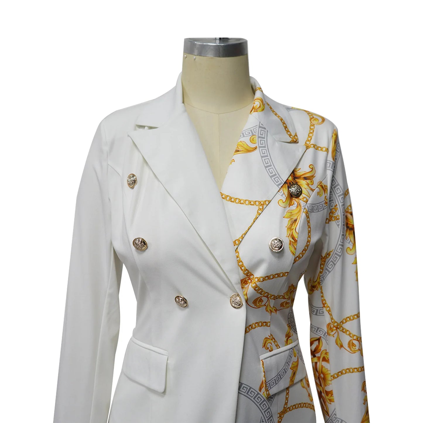 2024 Women Formal Jacket & Trousers Office Lady Outfits Autumn Women Two Pieces Set Print Blazer Coat & Pants Suit Sets Female