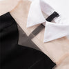 Nsauye Pullover Women Sexy Mesh See Through Turn Down Collar Night Club Dress Evening Party Summer Short Elegant Fashion Dress