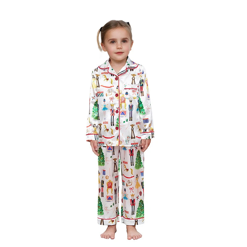 Matching Christmas Pajamas Set for Family Festive Tree Print Sleepwear for Mommy and Me Matching Tops and Pants for a Cozy