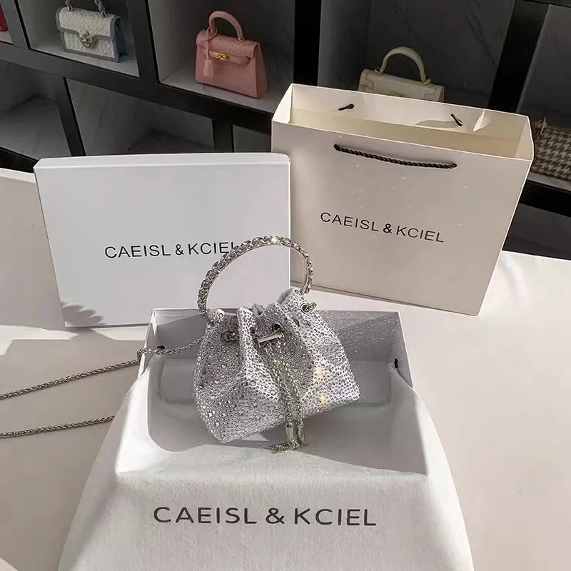 Wedding Party Clutch Purse Glitter Shiny Diamond Banquet Bag Women's Handbag Luxury Fashion Evening Bag Shoulder Chain Bag