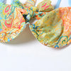 Beyprern Tropical Goddess Floral Skirt Set Two-Piece Dress Holiday Outfits Summer Womens Printed Bra Crop Top And Matching Set