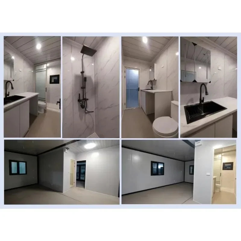 Prefabricated Prefab Mobile Tiny Home Light Steel Roof 2 3 4 5 Bedroom 20ft 40ft Folding Expandable Container House Terrace