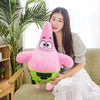 Big Size Cute SpongeBob Patrick Star Plush Toy Very Soft Hug Pillow Stuffed Cartoon Anime Plushies Kawaii Doll Xmas Gifts