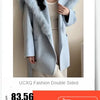 UCXQ Elegant OL Office Lady Overcoats Fur Patchwork Long Sleeve Woolen Coat Beautiful Women's Clothing Jacket Autumn 2025 Winter