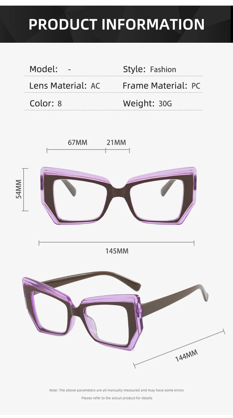 New Clear Thick Frame Eyewear Anti Blue Light Blocking Glasses Square Optical Eyeglasses For Women eye glasses for men