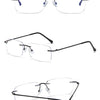 Men Blue Light Blocking Reading Glasses Women Dimond Cutting Rimless Eyeglasses Frame Anti Fatigue Hyperopia Presbyopic Eyewear
