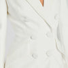 TWOTWINSTYLE Solid Slimming Long Blazer For Women Notched Collar Long Sleeve Tunic Patchwork Double Breasted Blazers Female New