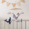 Baby Crib Mobile Bed Bell Rattle Toys Wooden Crochet Stars Pendant Bed Bell Toys Newborn Comfort Crib Bracket Hanging Toys Gifts