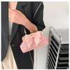 Glittering Chain Plaid Pattern Evening Bag For Women Bow Decor Shoulder Bag, Fashionable Elegant Clutch, Women‘s Crossbody Bag