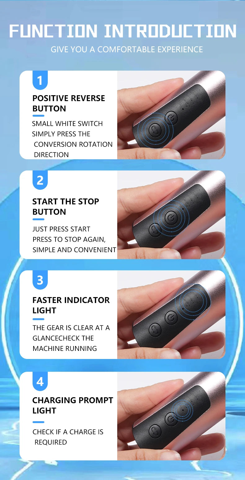 Foot Care File Electric Foot Callus Remover Leg Heels Remove Dead Skin Pedicure Tool Set and Replacement Sandpaper