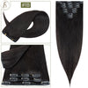 TESS 7Pcs/Set Human Hair Clip In Hair Extensions Natural Extension 14"-24" Full Head Blonde Human Hair Clip Ins Remy Hair Pieces