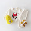 Mickey Mouse Printed Sweatshirts Sets Child New Style O-neck Hoodies +Trousers Baby Boys Casual Fashion Cartoon Gray Tracksuits