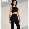 Yoga Clothing Set Women's High Waisted Leggings and Top Two Piece Seamless Fitness Exercise Clothing Fitness Workout Underwear