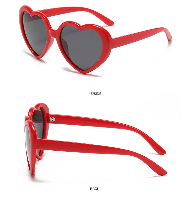 New Love Heart Shaped Polarized Sunglasses Women Fashion Cute Retro Vintage Gradient Sun Glasses UV400 Protection Unisex Eyewear