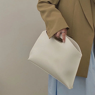Women's Handbag New Large-capacity File Bag Fashionable Versatile Commuter Bag Leather Briefcase Envelope Clutch Bag