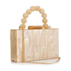 Luxury Crossbody Bag Pearl Marble Dark Green Acrylic PVC Evening Bags Women Purses And Handbags Wedding Party Beach Flap