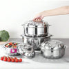 4-Piece Stainless Steel Orchid Preservation Set – Double-Layer Insulated Pots, Diamond Design, Large Capacity (1L, 2L, 3L, 5L)