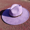 Fedora hat nubuck leather elastic webbing concave top wide brim hat for men and women autumn and winter hat  sombrero hombre