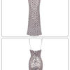 VC Sexy Deep V Plunge Neck Backless Sequins Mesh Sparkly Silver Maxi Long Dress Elegant Party Evening Outfits Vestido