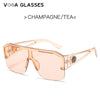 2023 Luxury Big Square Sunglasses Women Brand Designer Retro Blue Sun Glasses For Female Oversized Black Shades Oculos UV400