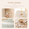 Crib Mobile Bed Bell Wooden Baby Rattles Soft Felt Cartoon Animal Bed Bell Newborn Music Box Hanging Toy Crib Bracket Baby Gifts