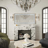 LUVODI Large Silver Sparkly Crystal Rhinestone Diamond Frameless Vanity Mirrors Wall Mounted Dressing Mirror for Home/Hotel
