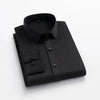 Men's long sleeved elastic shirt, non ironing business dress, professional work attire, stand up collar shirt