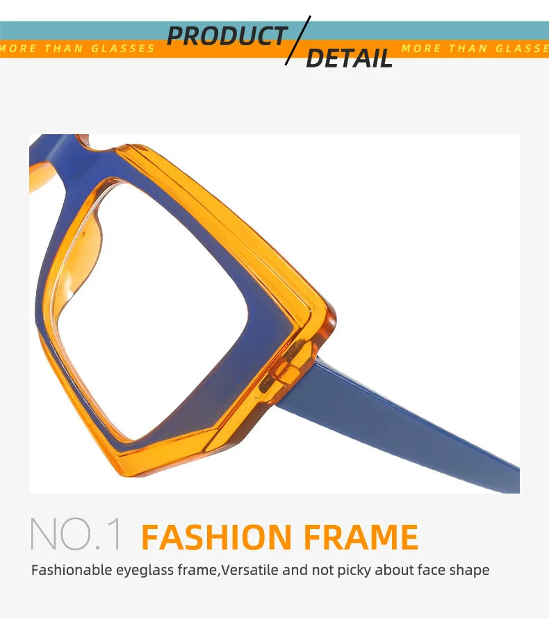 New Clear Thick Frame Eyewear Anti Blue Light Blocking Glasses Square Optical Eyeglasses For Women eye glasses for men