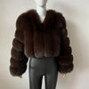 2023 Neuer kurzer Stil Echtfuchspelzmantel Winter Damen Natur Warme Mode Luxus