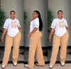 2 Piece Women Set Dashiki African Clothes Summer Autumn New Fashion Short Sleeve Top And Pants Suit Party Lady Matching Sets