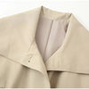 Fashion Belt Short Trench Coat Women Stand Collar Double Breasted Pocket Long Sleeve Coats 2025 Autumn Lady Commute Chic Outwear