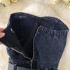 Women Denim one pieces Summer Playsuit Fashion Hot Drill High Waist Slim Sleeveless Strapless Sashes Outfits