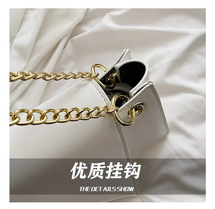 High quality Ladies Shoulder Bag Sense of luxury Chain Handbags Premium Leather Retro Women Bags Designer Lady Armpit Bag Clutch