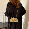 Golden Acrylic Evening Clutch Bag For Elegant Women Geometric Dinner Party Shoulder Bag 2024 Luxury Designer Purses And Handbags