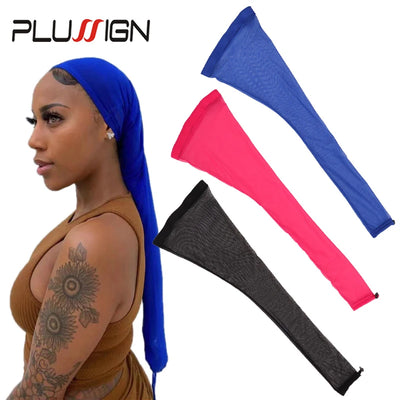 1Pcs Braiding Hair Sleeve For Hair Extensions Black Wig Sleeve With Adjustable Drawstring For Keep Braids Flow Wig Accessories