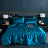 Luxury 100% Silk Bedding Set with Duvet Cover Set Double King Queen Size Bedding Cover Kit 4pcs Bed Cover Bed Linen Sets